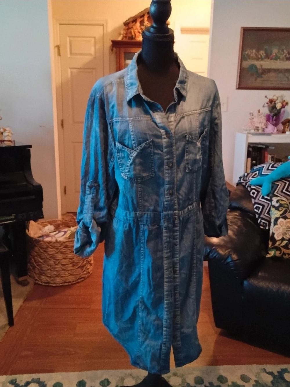ICE Light Blue Denim Shirt Dress